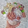 Buchet de săpunuri originale - maro, alb